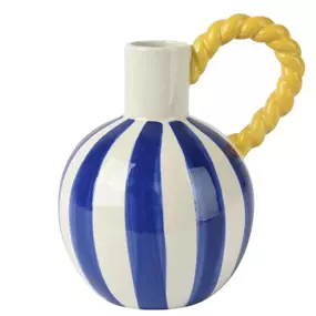 Vase 'Streifen' aus Dolomit