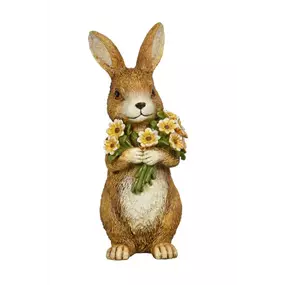 Hase mit Blumen