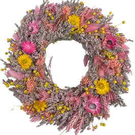 Osterkranz aus Trockenblumen