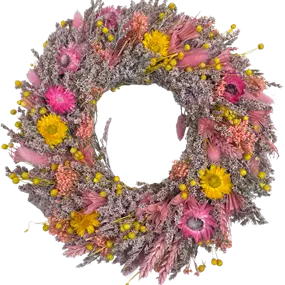 Osterkranz aus Trockenblumen