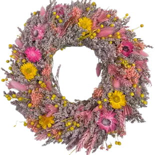 Osterkranz aus Trockenblumen