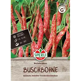 Buschbohne Borlotto Rosso