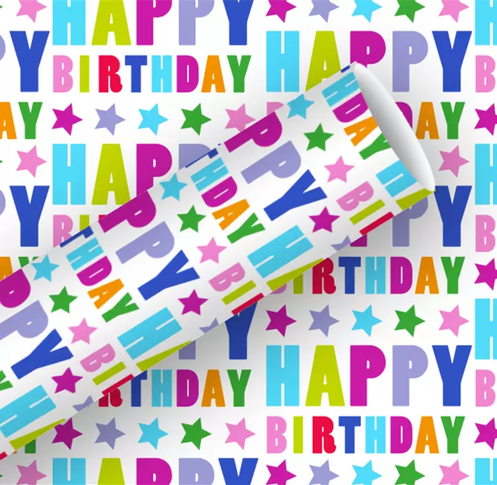 Geschenkpapier 'Happy Birthday'