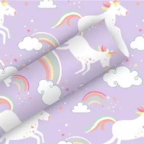 Geschenkpapier 'Unicorn lila'