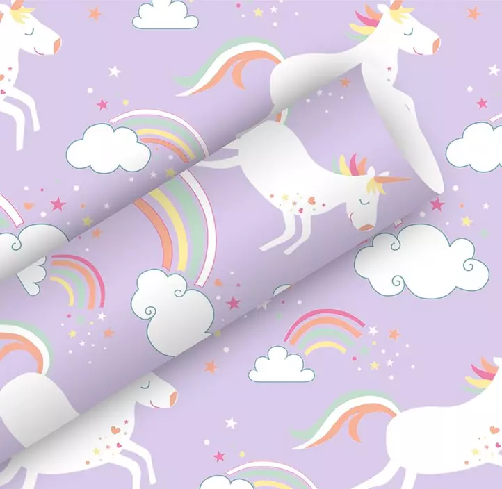 Geschenkpapier 'Unicorn lila'