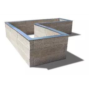 Holzbeton Hochbeet Typ 5, L-Form