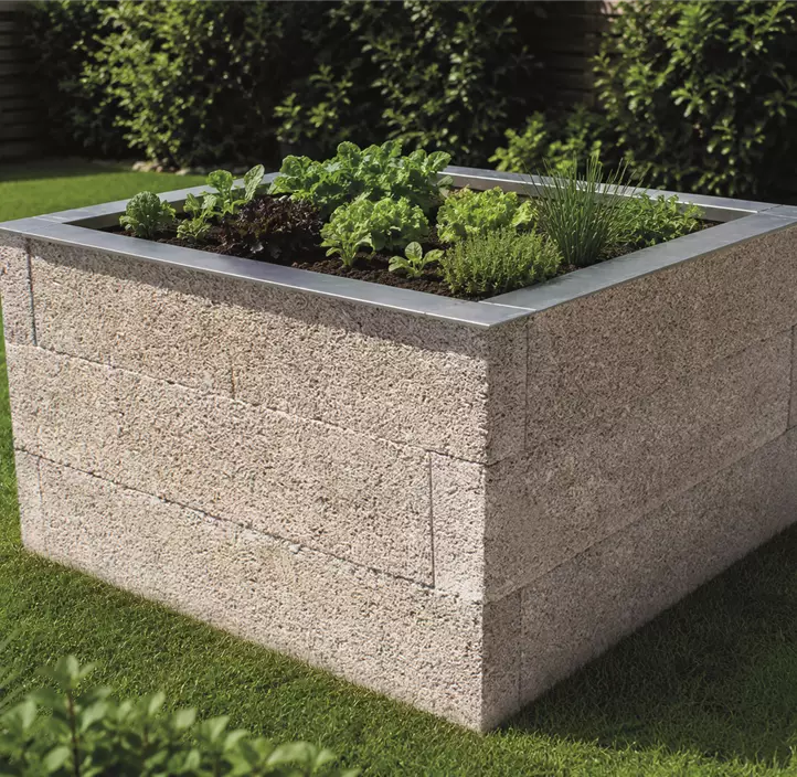 Holzbeton Hochbeet Typ 1, quadratisch