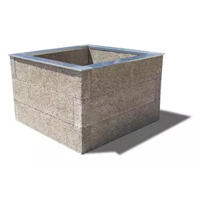 Holzbeton Hochbeet Typ 1, quadratisch