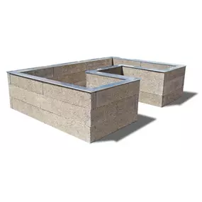 Holzbeton Hochbeet Typ 6, U-Form