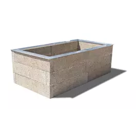 Holzbeton Hochbeet Typ 2, rechteckig