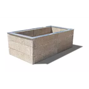 Holzbeton Hochbeet Typ 2, rechteckig