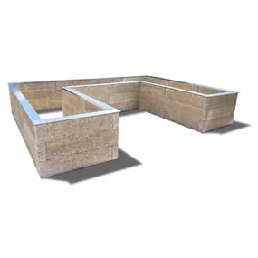 Holzbeton Hochbeet Typ 8, U-Form