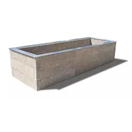Holzbeton Hochbeet Typ 3, rechteckig