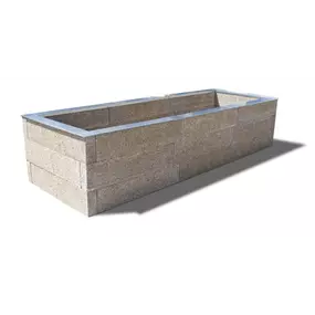 Holzbeton Hochbeet Typ 3, rechteckig