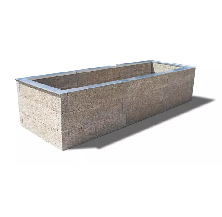 Holzbeton Hochbeet Typ 3, rechteckig