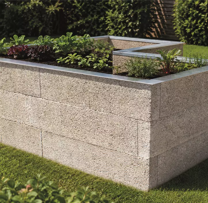 Holzbeton Hochbeet Typ 4, L-Form