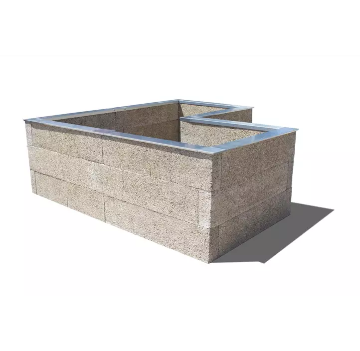 Holzbeton Hochbeet Typ 4, L-Form