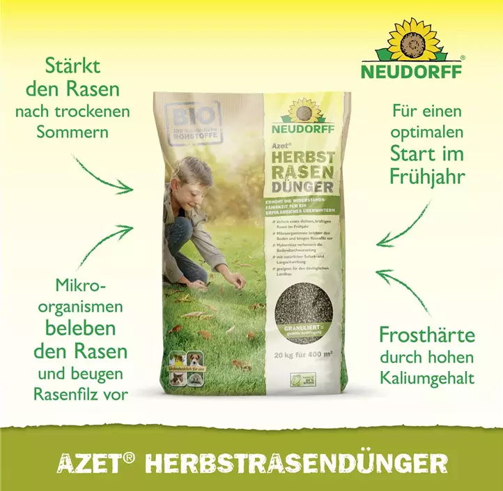 Azet Herbst Rasendünger, 20 kg