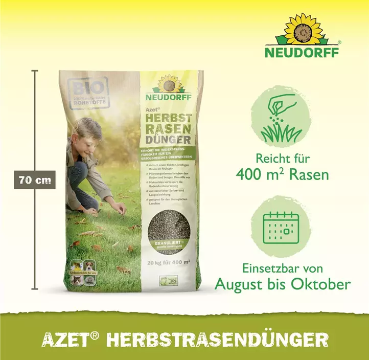 Azet Herbst Rasendünger, 20 kg