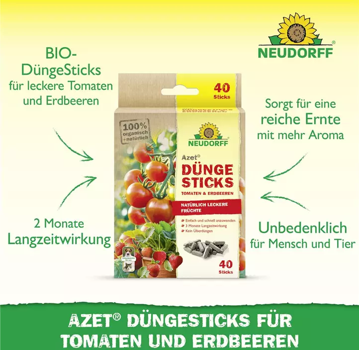 Azet Düngesticks für Tomaten und Erdbeeren