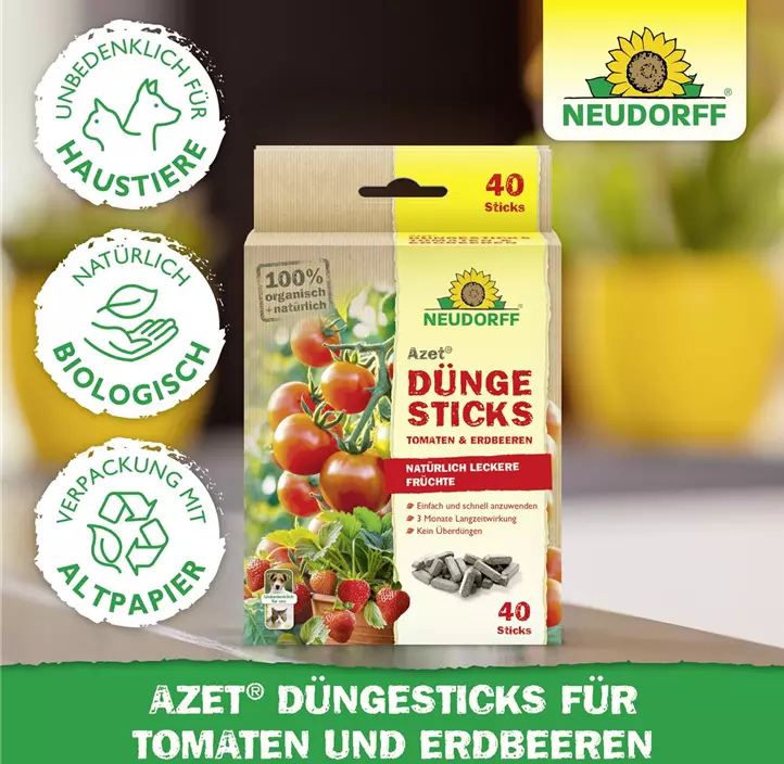 Azet Düngesticks für Tomaten und Erdbeeren