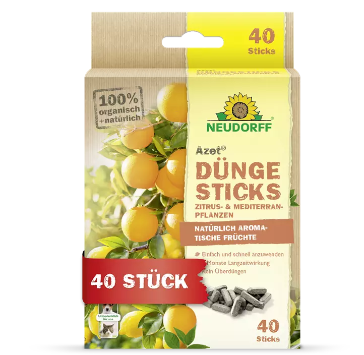 Azet Düngesticks für Zitrus- und Mediterranpflanzen