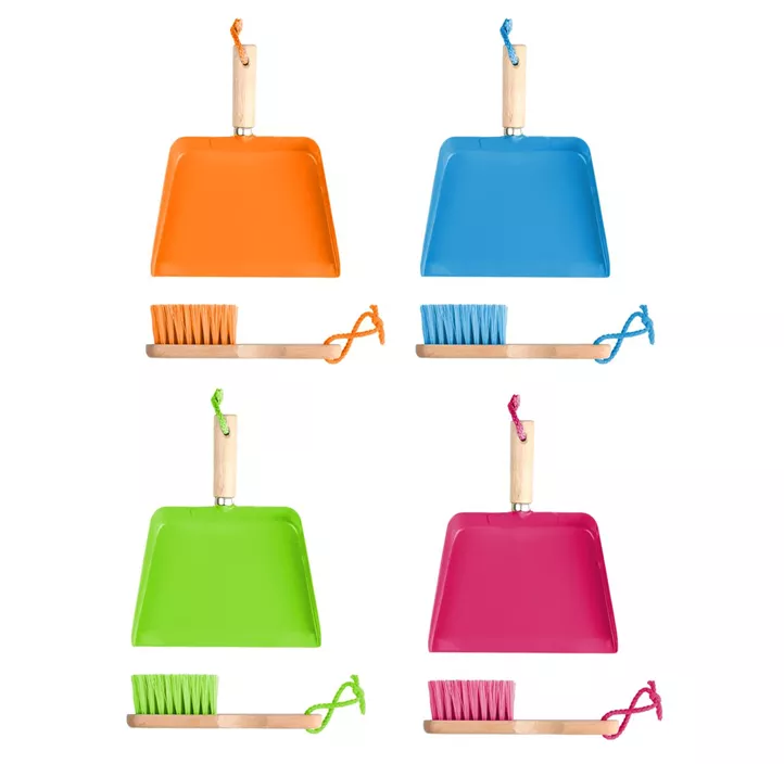 Kinderhandfeger mit Kehrschaufel bunt