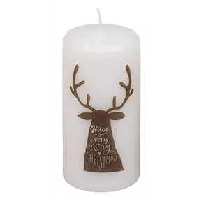 Stumpenkerze Very Merry Deer