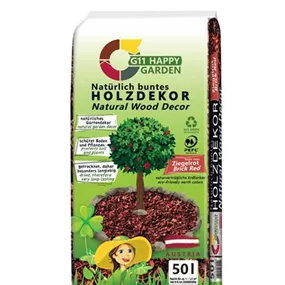 farbiges Holzdekor rot